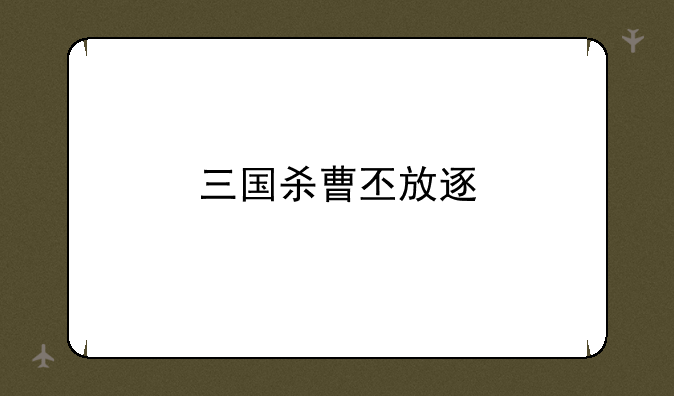 三国杀曹丕放逐