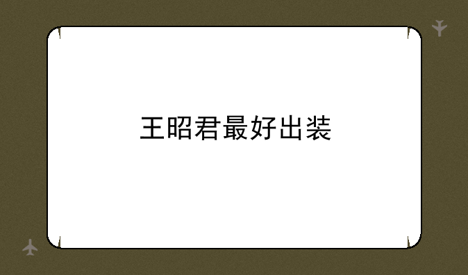 王昭君最好出装