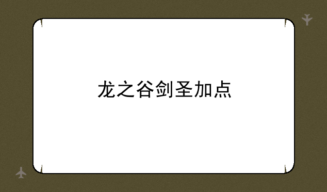 龙之谷剑圣加点