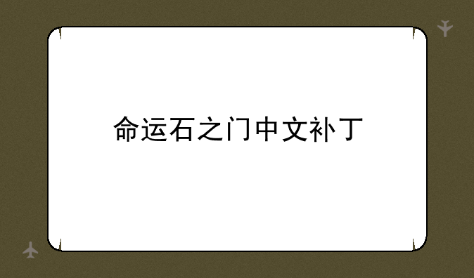 命运石之门中文补丁