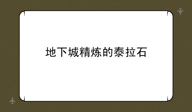 地下城精炼的泰拉石
