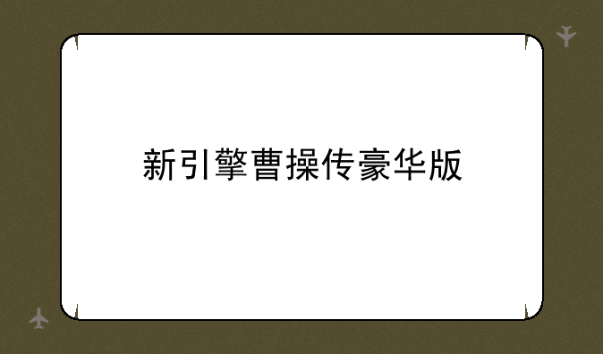 新引擎曹操传豪华版