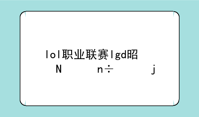 lol职业联赛lgd是哪个国家的