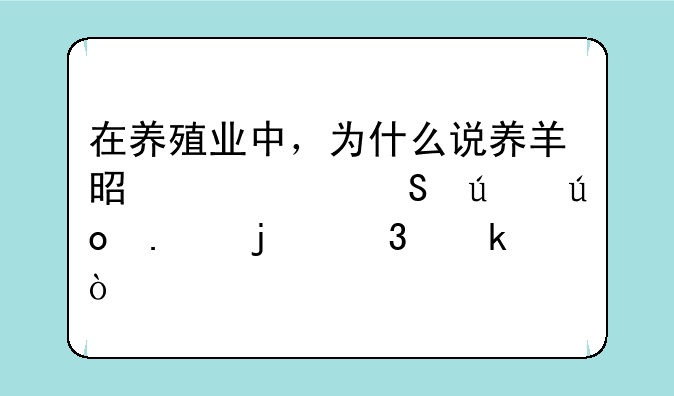 在养殖业中，为什么说养羊是一个比较辛苦的行业？