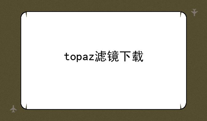topaz滤镜下载